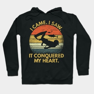 I Came I Saw It Conquered My Heart Cool Vintage Diving Underwater Lover Gift Hoodie